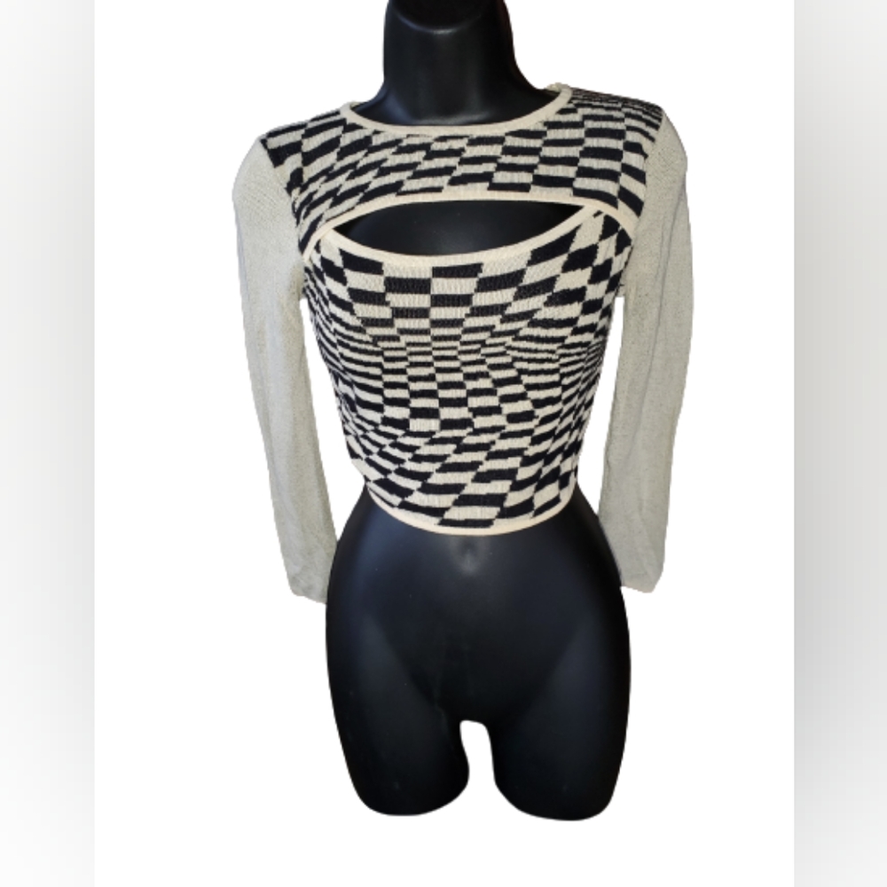 Shein Knit Cut Out Cropped sweater